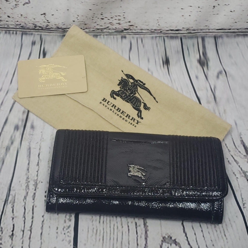Classic Patent Leather Wallet by Burberry